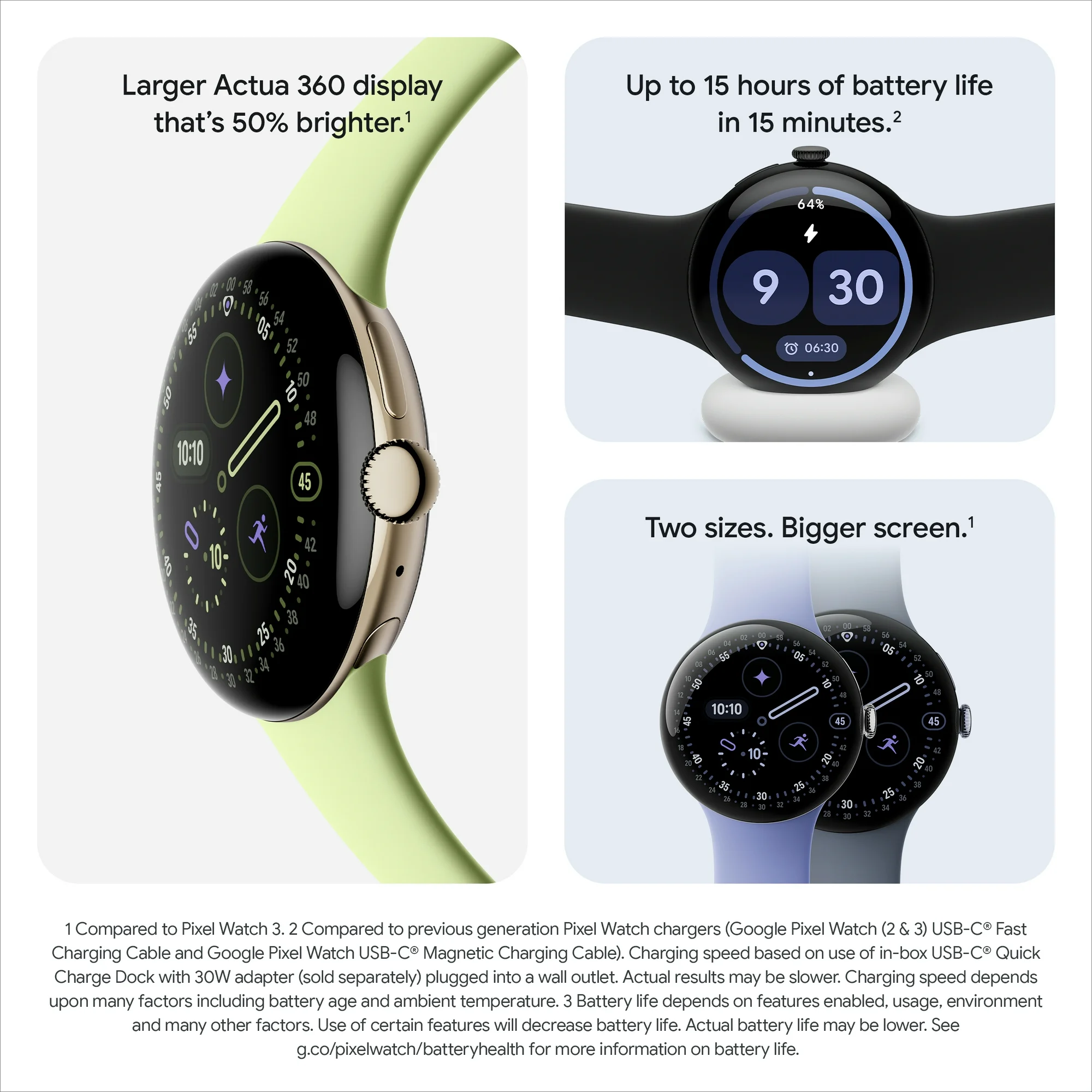 Google Pixel Watch 4 (41mm) - Android Smartwatch with Domed Display